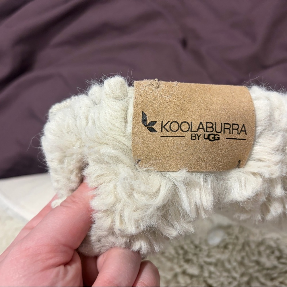 UGG Cream Fuzzy Slippers